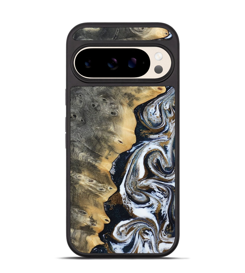 Pixel 10 Wood Phone Case - Saige (Black & White, 812097)