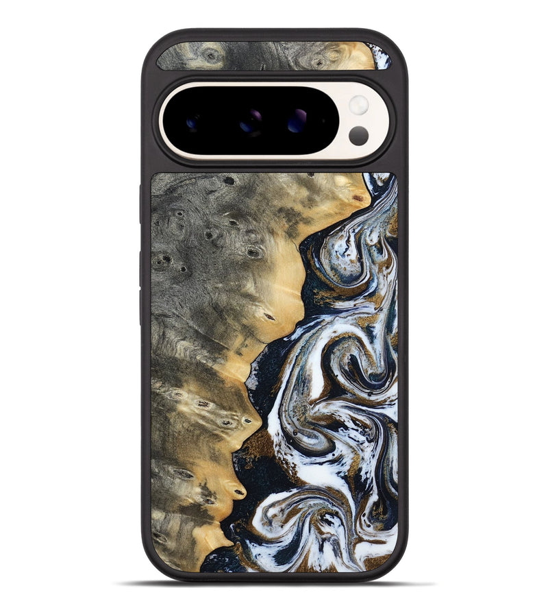 Pixel 10 Pro XL Wood Phone Case - Saige (Black & White, 812097)