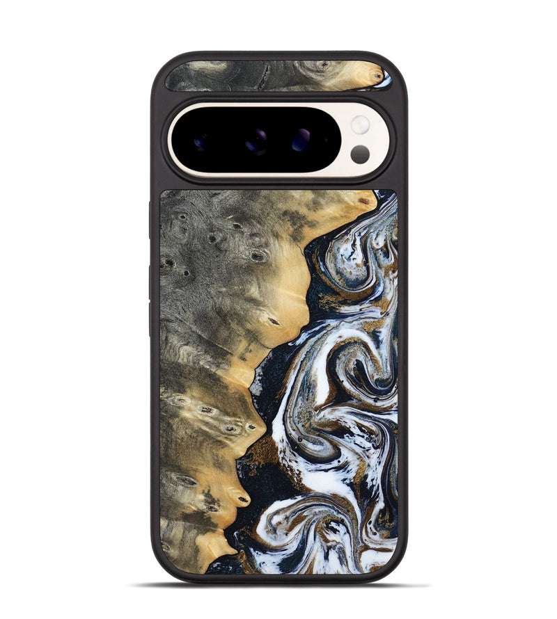 Pixel 9 Wood Phone Case - Saige (Black & White, 812097)