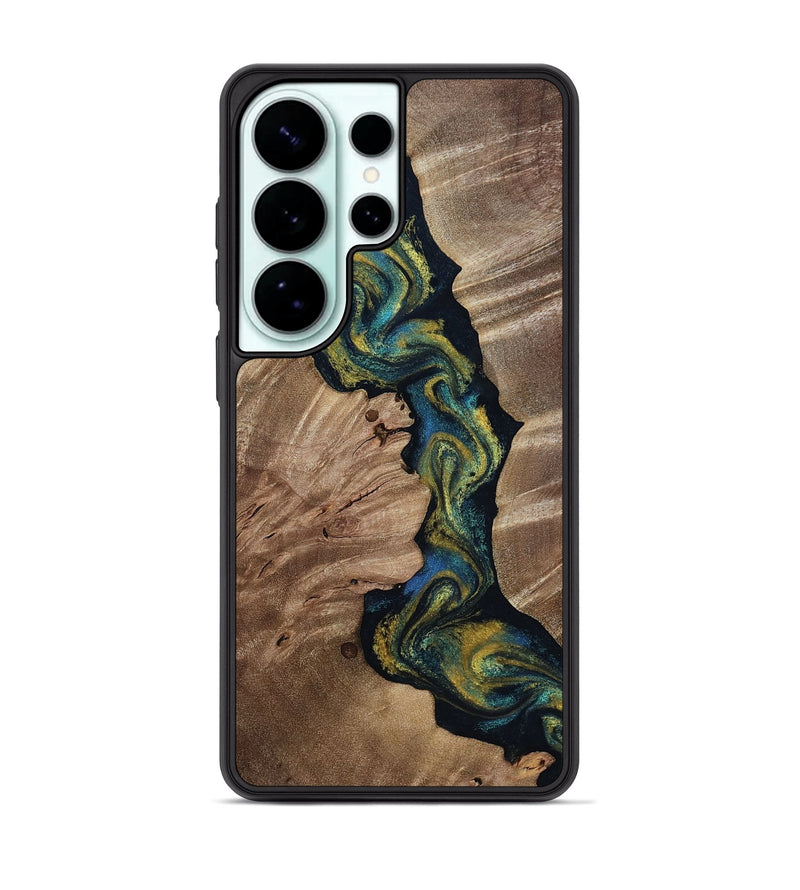 Galaxy S26 Ultra Wood Phone Case - Yoselin (Teal & Gold, 812099)