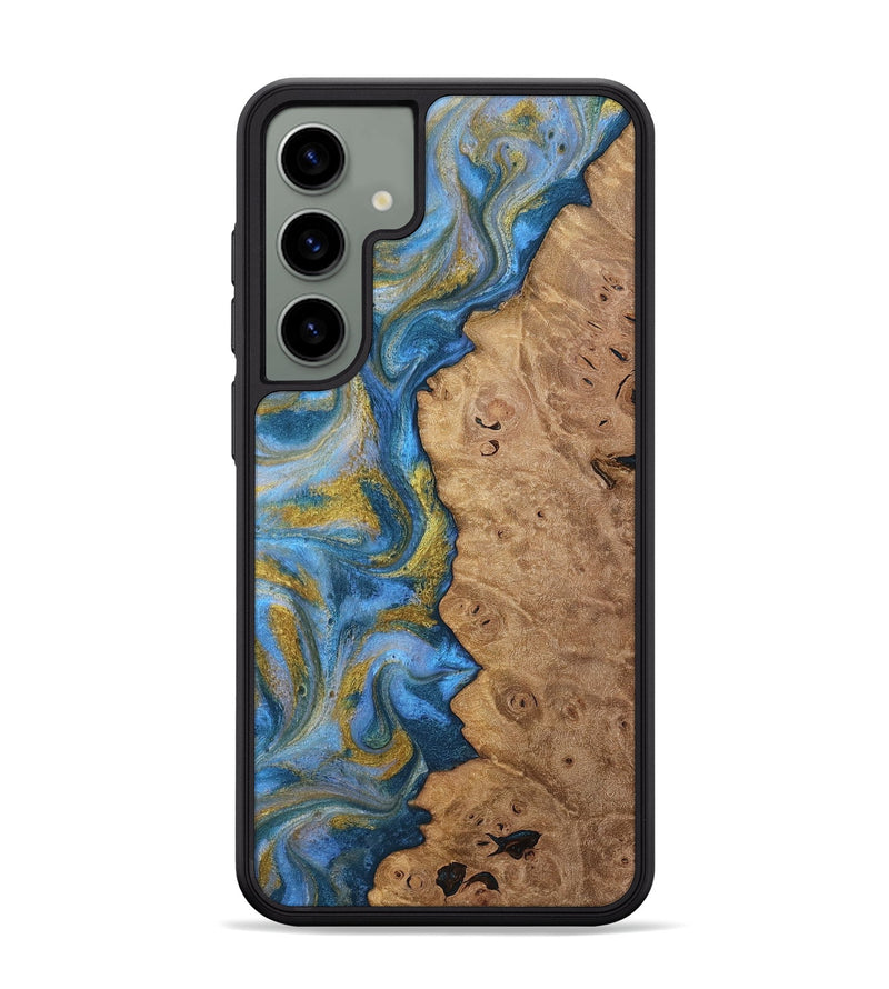 Galaxy S24 Plus Wood Phone Case - Tylor (Teal & Gold, 812100)
