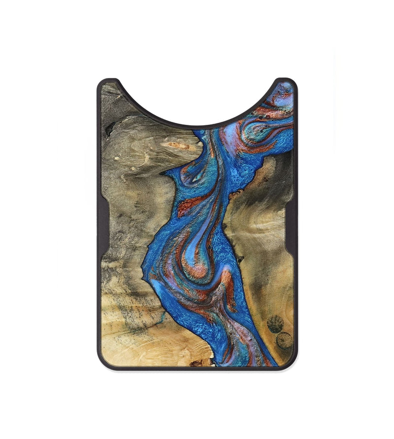 Alloy Wood Wallet - Valarie (Teal & Gold, 812101)