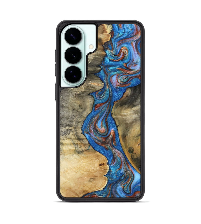 Galaxy S26 Plus Wood Phone Case - Valarie (Teal & Gold, 812101)