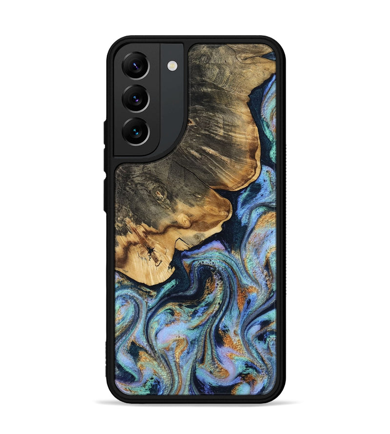 Galaxy S22 Plus Wood Phone Case - Jesse (Teal & Gold, 812102)