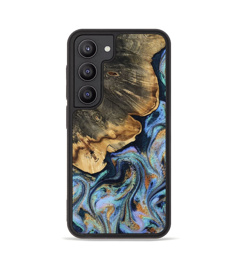 Galaxy S23 Wood Phone Case - Jesse (Teal & Gold, 812102)