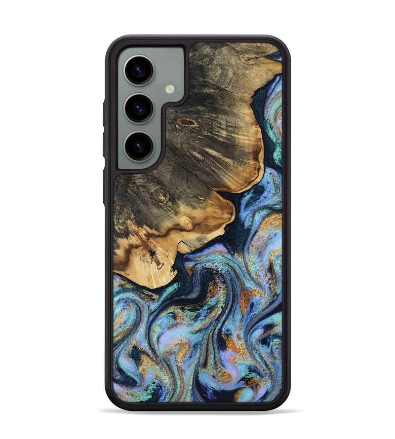 Galaxy S24 Plus Wood Phone Case - Jesse (Teal & Gold, 812102)