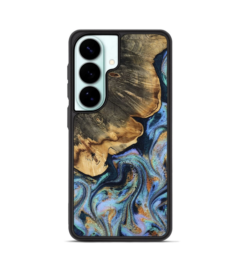 Galaxy S26 Wood Phone Case - Jesse (Teal & Gold, 812102)