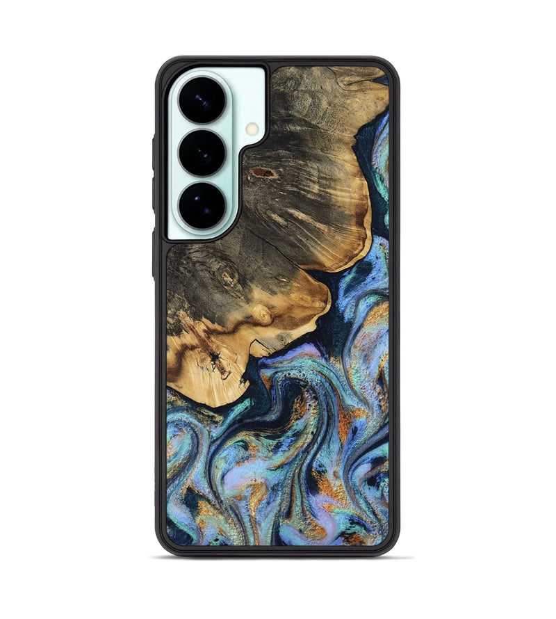 Galaxy S26 Plus Wood Phone Case - Jesse (Teal & Gold, 812102)