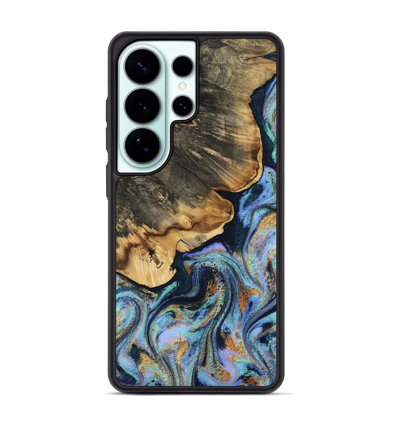 Galaxy S26 Ultra Wood Phone Case - Jesse (Teal & Gold, 812102)