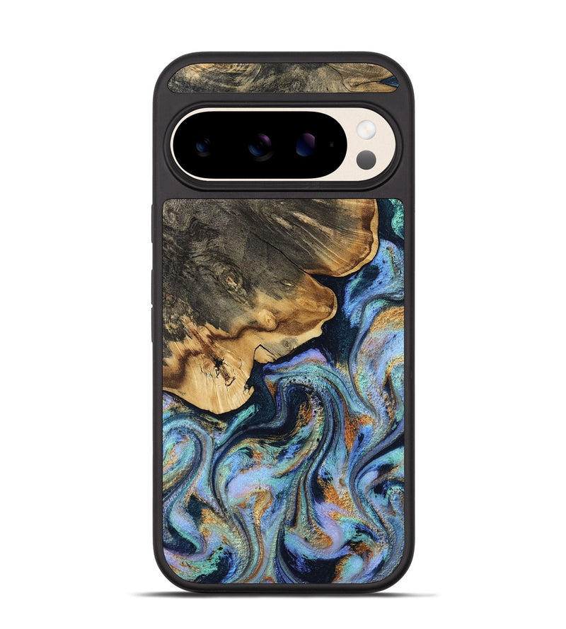 Pixel 10 Wood Phone Case - Jesse (Teal & Gold, 812102)