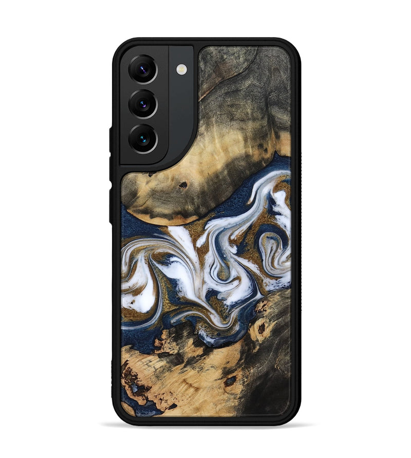 Galaxy S22 Plus Wood Phone Case - Bettye (Teal & Gold, 812103)