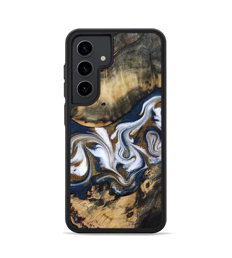 Galaxy S24 Wood Phone Case - Bettye (Teal & Gold, 812103)