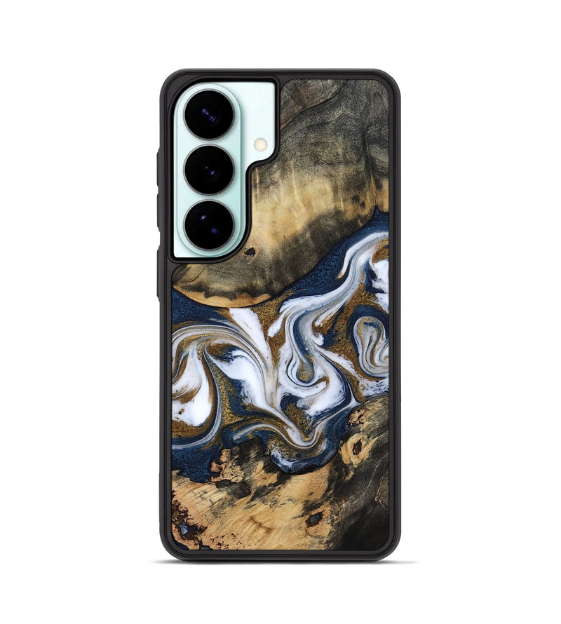 Galaxy S26 Wood Phone Case - Bettye (Teal & Gold, 812103)