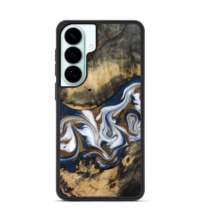 Galaxy S26 Plus Wood Phone Case - Bettye (Teal & Gold, 812103)