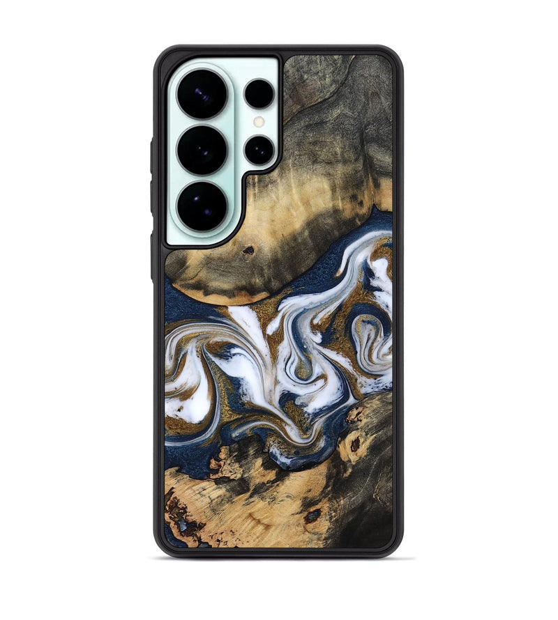 Galaxy S26 Ultra Wood Phone Case - Bettye (Teal & Gold, 812103)