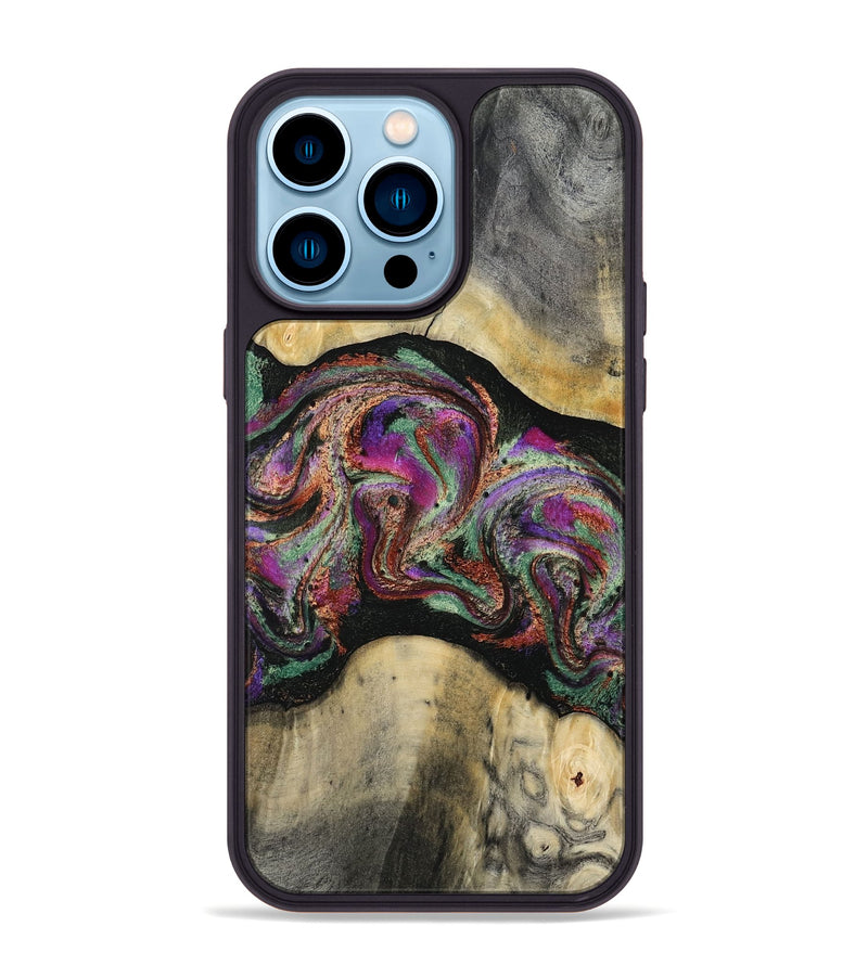 iPhone 14 Pro Max Wood Phone Case - Tamiko (Green, 812105)