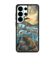 Galaxy S26 Ultra Wood Phone Case - Rheta (Teal & Gold, 812106)