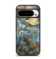Pixel 9 Pro Wood Phone Case - Rheta (Teal & Gold, 812106)