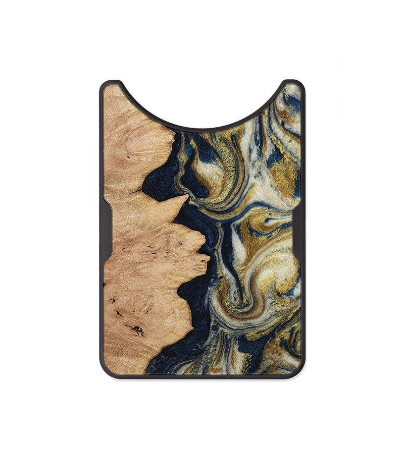 Alloy Wood Wallet - Cloe (Teal & Gold, 812108)