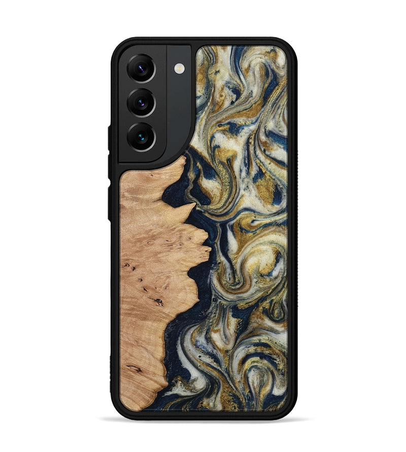 Galaxy S22 Plus Wood Phone Case - Cloe (Teal & Gold, 812108)