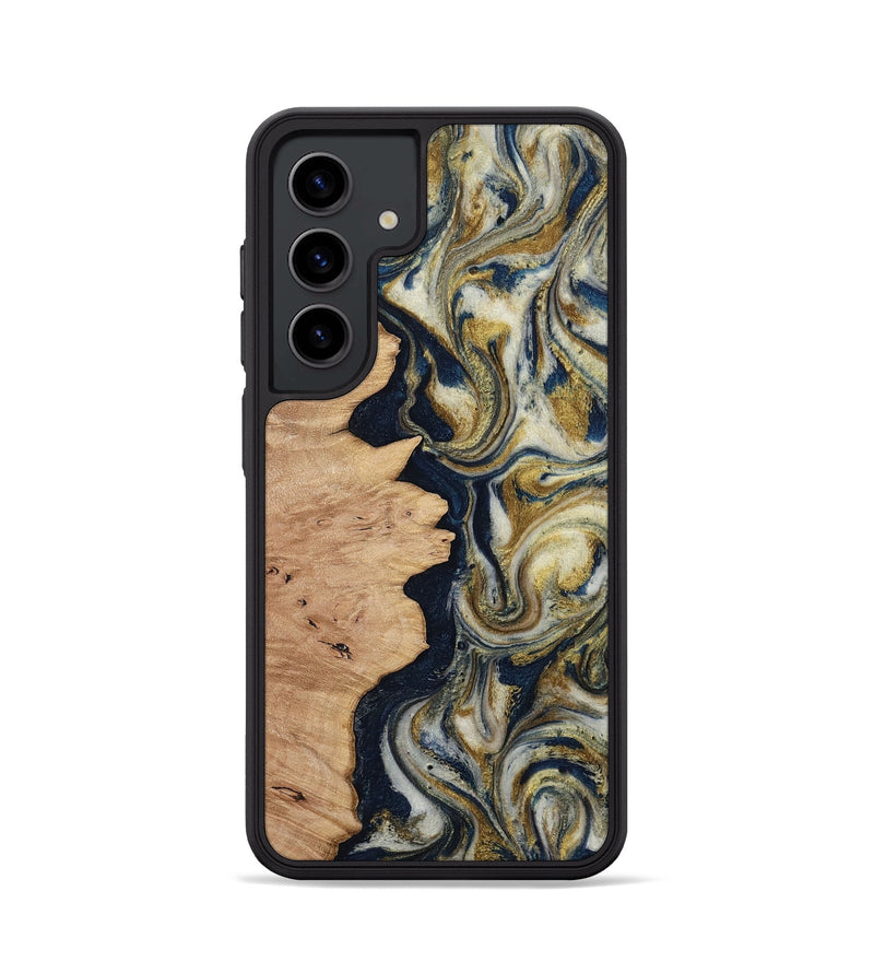 Galaxy S24 Wood Phone Case - Cloe (Teal & Gold, 812108)