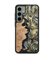 Galaxy S24 Plus Wood Phone Case - Cloe (Teal & Gold, 812108)
