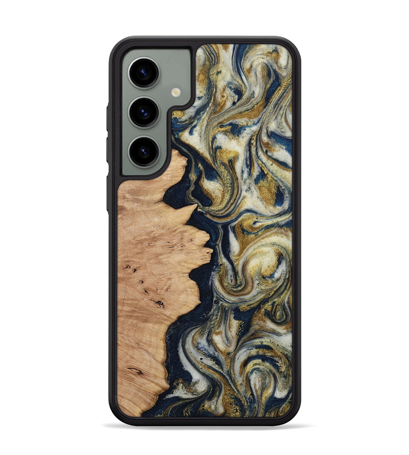 Galaxy S24 Plus Wood Phone Case - Cloe (Teal & Gold, 812108)