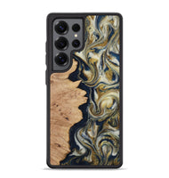 Galaxy S25 Ultra Wood Phone Case - Cloe (Teal & Gold, 812108)