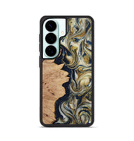 Galaxy S26 Wood Phone Case - Cloe (Teal & Gold, 812108)