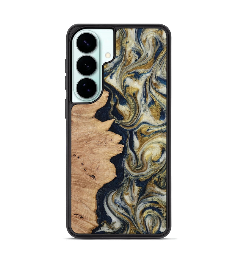 Galaxy S26 Plus Wood Phone Case - Cloe (Teal & Gold, 812108)