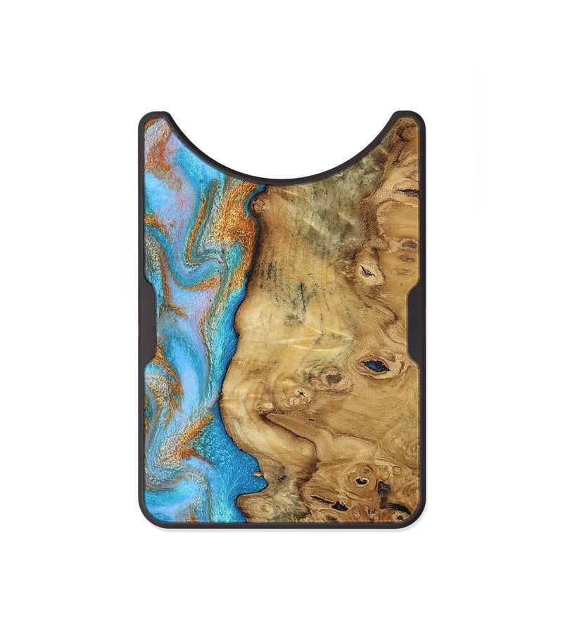 Alloy Wood Wallet - Weldon (Teal & Gold, 812109)