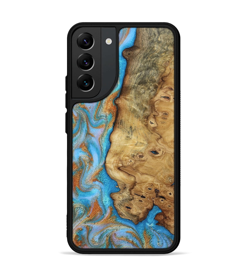 Galaxy S22 Plus Wood Phone Case - Weldon (Teal & Gold, 812109)