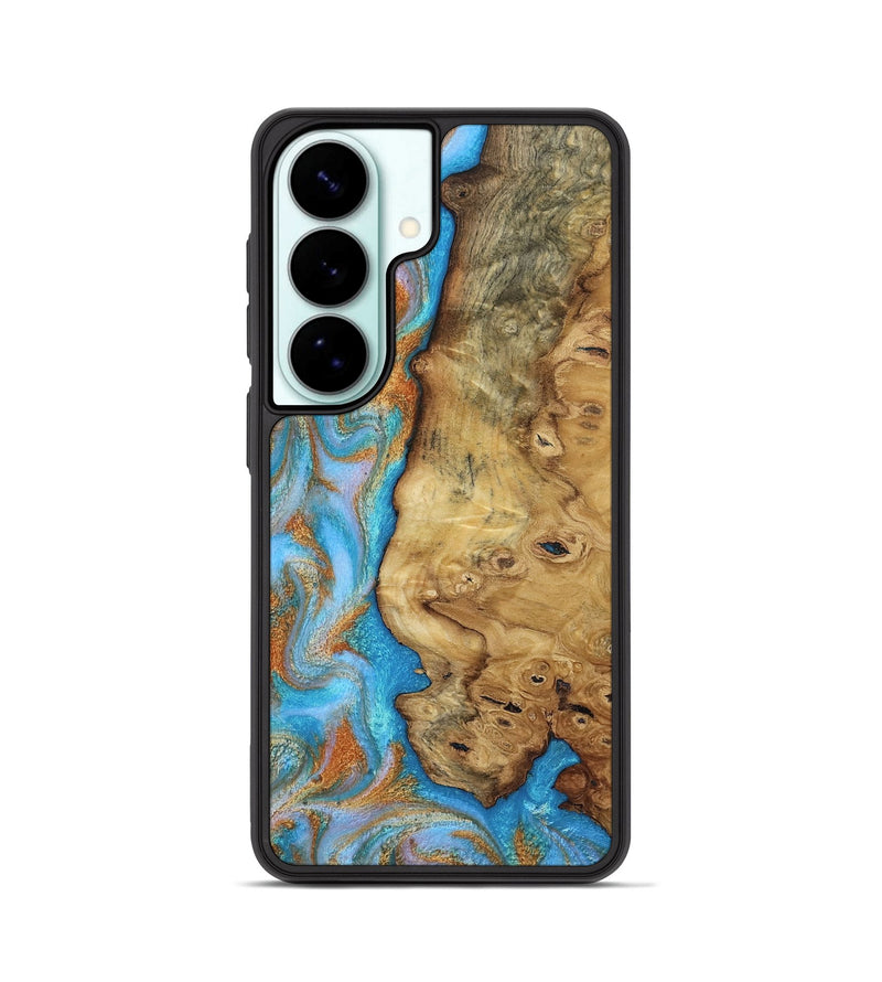 Galaxy S26 Wood Phone Case - Weldon (Teal & Gold, 812109)
