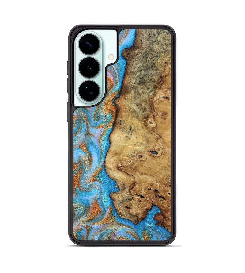 Galaxy S26 Plus Wood Phone Case - Weldon (Teal & Gold, 812109)