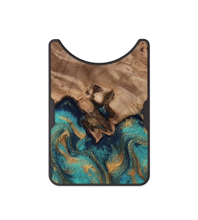 Alloy Wood Wallet - Talon (Teal & Gold, 812110)