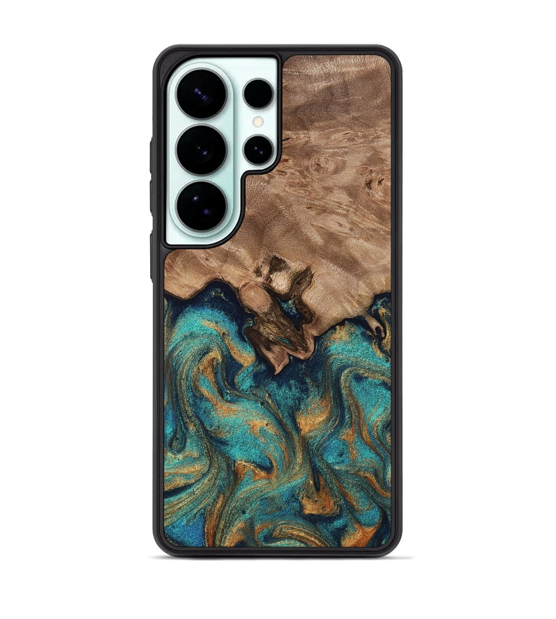 Galaxy S26 Ultra Wood Phone Case - Talon (Teal & Gold, 812110)