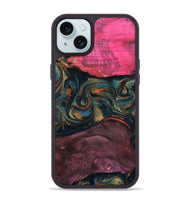 iPhone 15 Plus Wood Phone Case - Gia (Red, 812112)