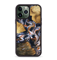 iPhone 13 Pro Max Wood Phone Case - Gus (Teal & Gold, 812114)