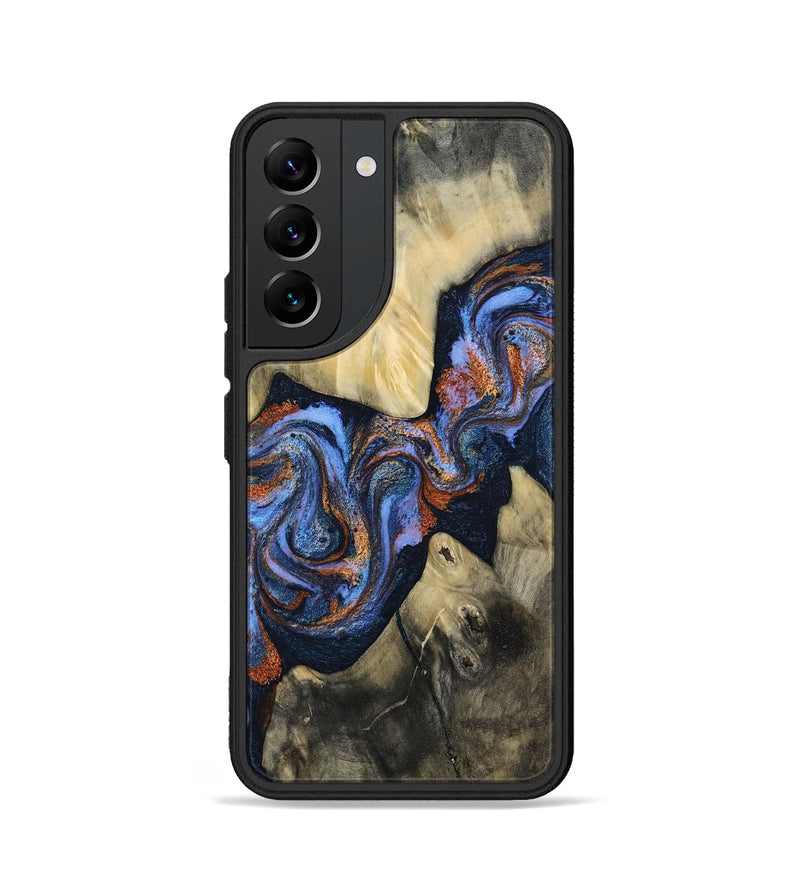 Galaxy S22 Wood Phone Case - Susie (Teal & Gold, 812117)