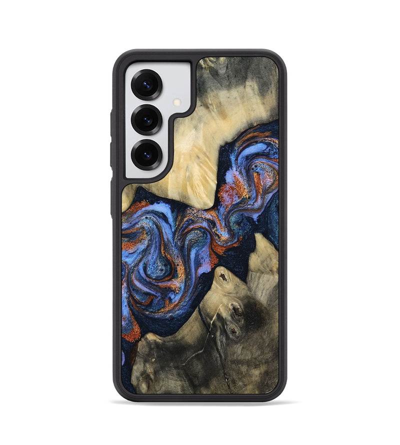 Galaxy S25 Wood Phone Case - Susie (Teal & Gold, 812117)