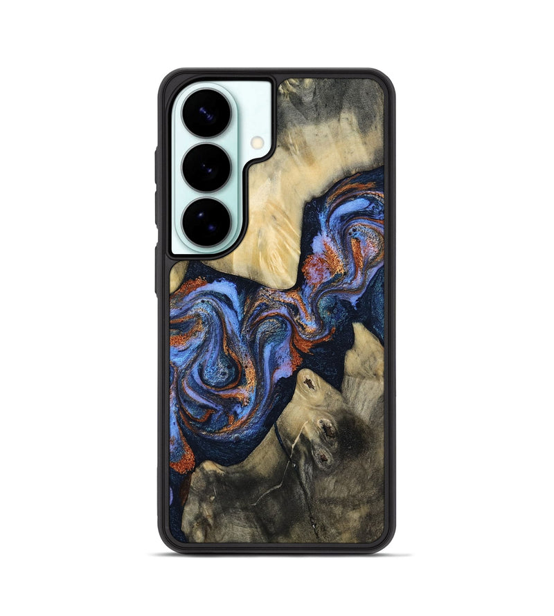 Galaxy S26 Wood Phone Case - Susie (Teal & Gold, 812117)