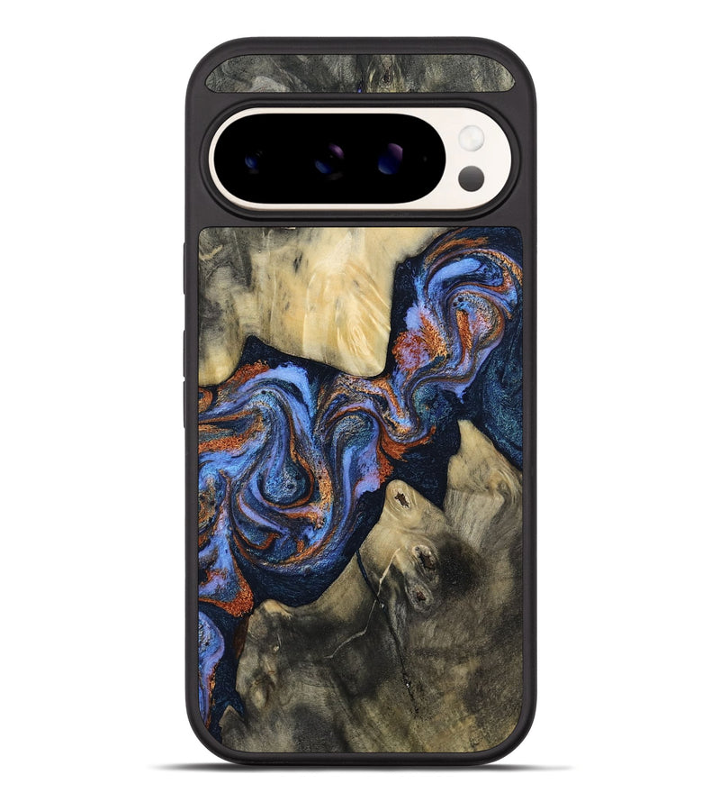 Pixel 10 Pro XL Wood Phone Case - Susie (Teal & Gold, 812117)