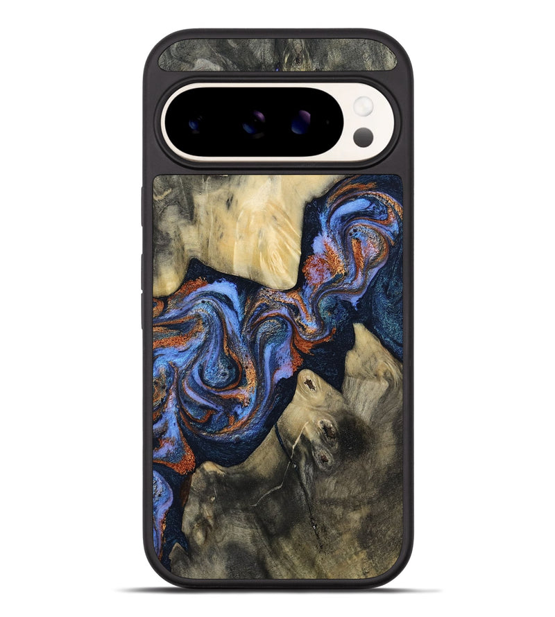 Pixel 9 Pro XL Wood Phone Case - Susie (Teal & Gold, 812117)