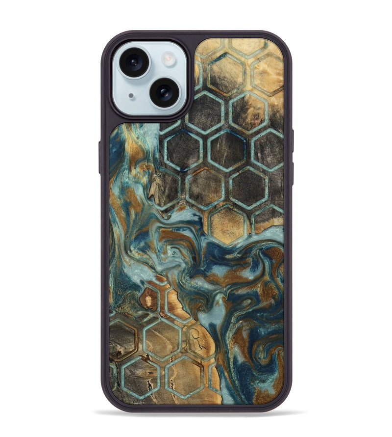iPhone 15 Plus Wood Phone Case - Wash (Pattern, 812138)