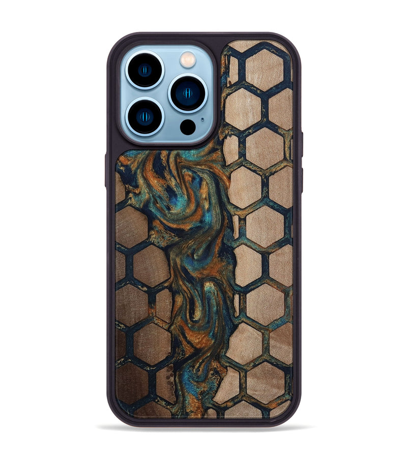 iPhone 14 Pro Max Wood Phone Case - Malik (Pattern, 812144)