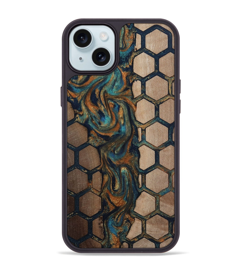 iPhone 15 Plus Wood Phone Case - Malik (Pattern, 812144)