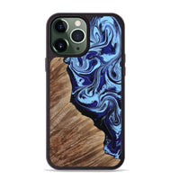 iPhone 13 Pro Max Wood Phone Case - Emogene (Blue, 812149)