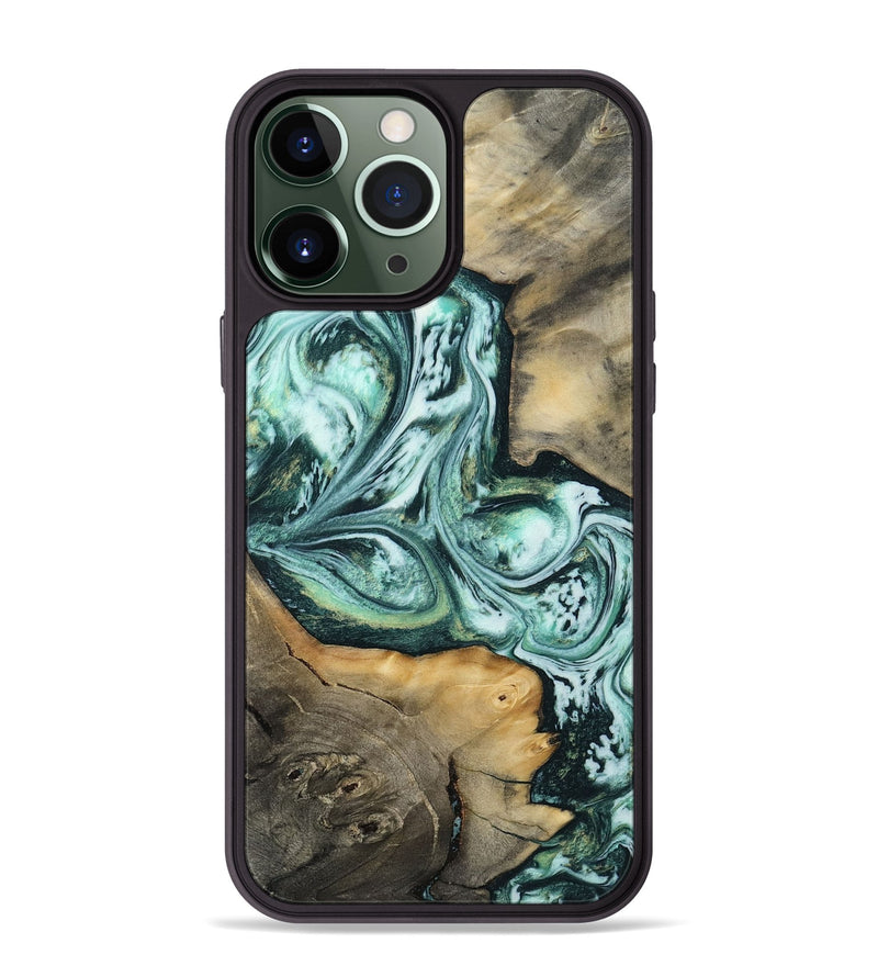 iPhone 13 Pro Max Wood Phone Case - Evelyne (Green, 812172)