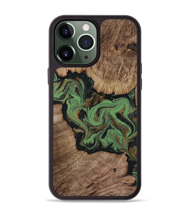 iPhone 13 Pro Max Wood Phone Case - Alissa (Green, 812177)
