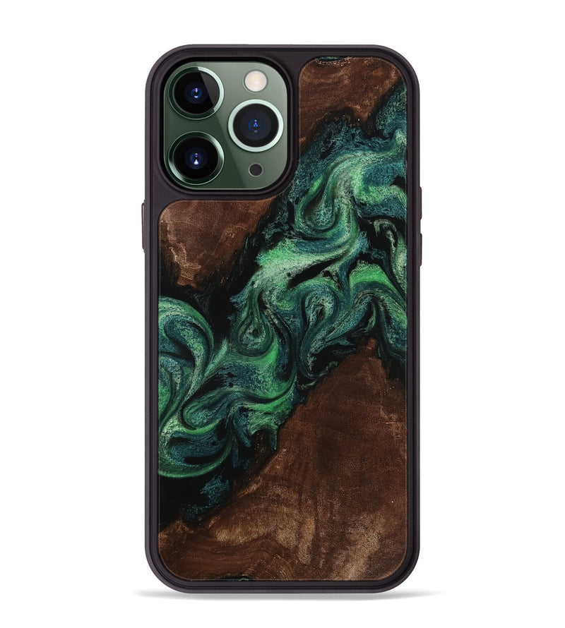 iPhone 13 Pro Max Wood Phone Case - Anabel (Green, 812189)